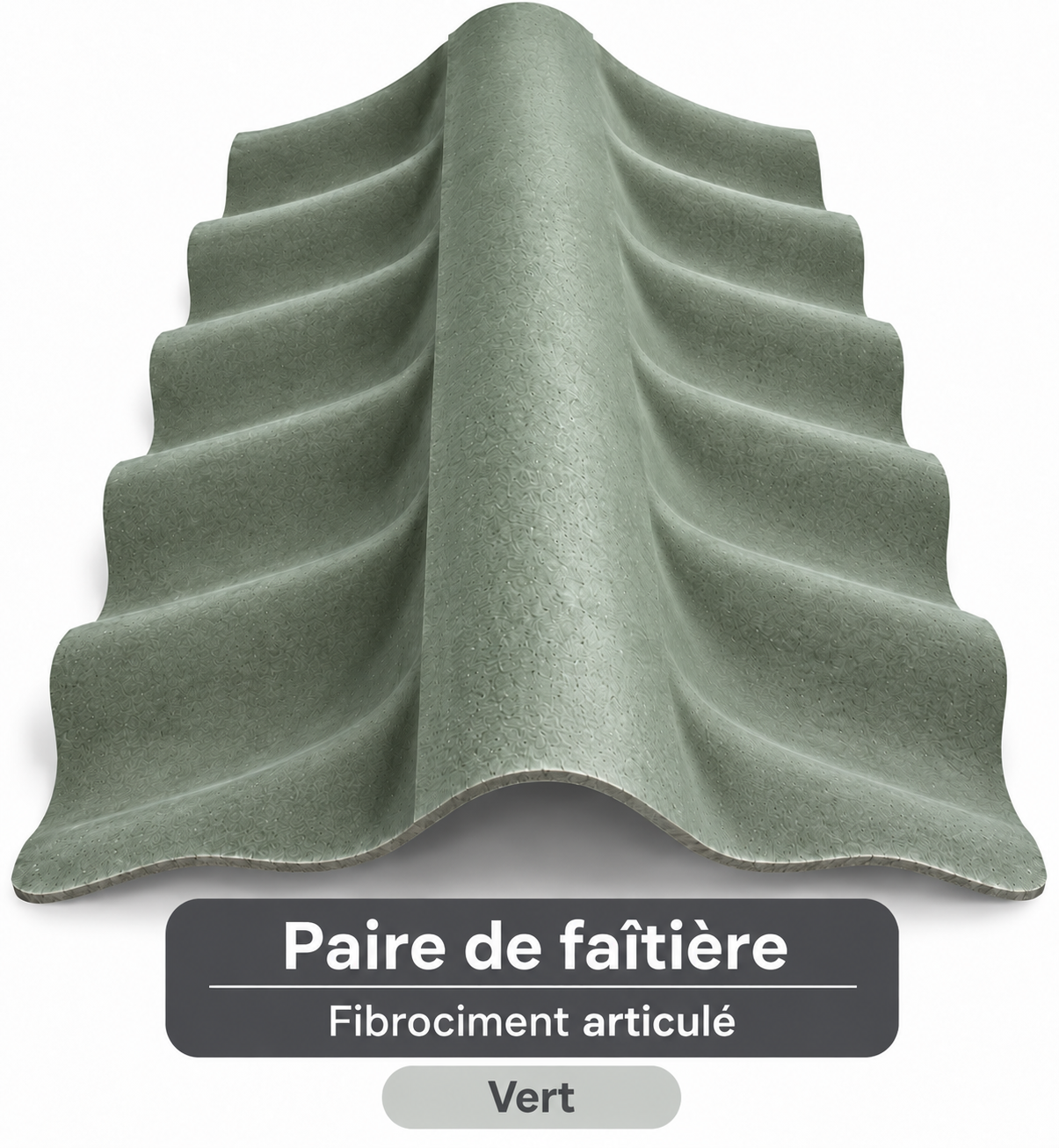 Faitière Articulée Fibrociment vert