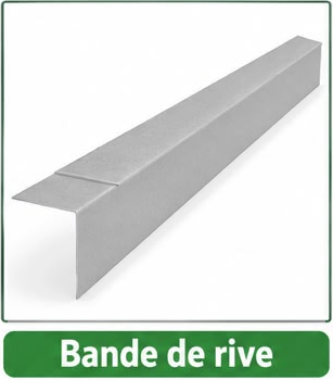 Bande de rive en fibrociment gris
