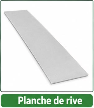 Planche de rive en fibrociment gris