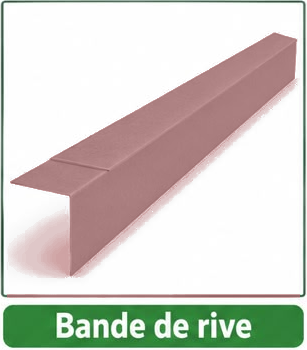 Bande de rive en fibrociment rouge
