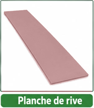Planche de rive en fibrociment rouge