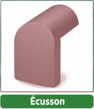 Écusson en fibrociment rouge