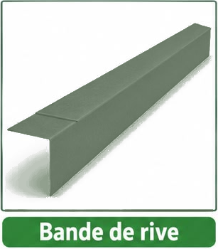 Bande de rive en fibrociment vert