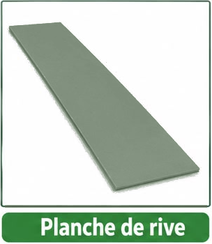 Planche de rive en fibrociment vert