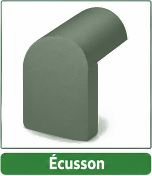 Écusson en fibrociment vert