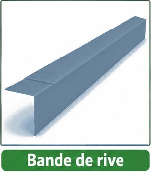 Bande de rive en fibrociment bleu
