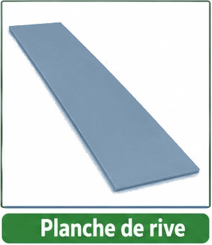 Planche de rive en fibrociment bleu