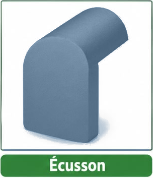 Écusson en fibrociment bleu